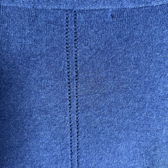 Cyrus Blue Women’s L V-Neck Sweater Soft High Low Wide Ribbed Hem & Cuffs - Picture 8 of 11